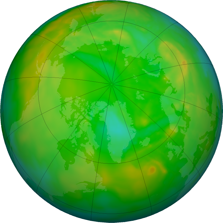 Arctic ozone map for 14 June 2011